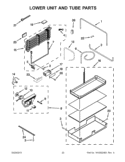 LOWER UNIT AND TUBE PARTS Diagram and Parts List for KBRC36FTS07  KitchenAid Refrigerator