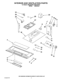 INTERIOR AND VENTILATION PARTS Diagram and Parts List for IMH2205AS0  Whirlpool Microwave