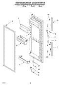 REFRIGERATOR DOOR Diagram and Parts List for GD2SHGXKQ01  Whirlpool Refrigerator
