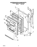 REFRIGERATOR DOOR Diagram and Parts List for KTRC22KAAL00  Whirlpool Refrigerator