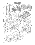 SHELF Diagram and Parts List for 3XKVN515000  Whirlpool Refrigerator