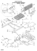 UNIT Diagram and Parts List for RT20AKXBW00  Roper Refrigerator