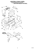 CONTROL PANEL Diagram and Parts List for KUIS185JPB1  KitchenAid Ice Maker