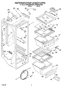 REFRIGERATOR LINER Diagram and Parts List for 3XES0FHQKQ02  Whirlpool Refrigerator