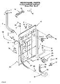 REAR PANEL PARTS Diagram and Parts List for KAWS750LT4  KitchenAid Washer
