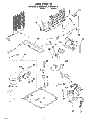 UNIT Diagram and Parts List for CT21GKXKQ01  Crosley Refrigerator