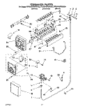 ICEMAKER Diagram and Parts List for ET25DQRBW00  Whirlpool Refrigerator