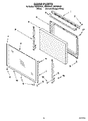 DOOR PARTS, MISCELLANEOUS PARTS Diagram and Parts List for FEP330KW1  Roper Range