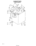 CABINET Diagram and Parts List for LA7800XPW1  Whirlpool Washer