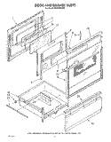 DOOR AND DRAWER Diagram and Parts List for RE960PXVW0  Whirlpool Range