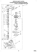 GEARCASE Diagram and Parts List for 8LSC8245AW0  Whirlpool Washer