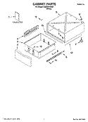 CABINET PARTS Diagram and Parts List for XAMC891MQ2  Whirlpool Laundry Accessories