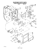 DISPENSER FRONT Diagram and Parts List for 3ED22DQXAW00  Whirlpool Refrigerator