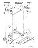 CABINET Diagram and Parts List for 4KSRF36DTX1  KitchenAid Refrigerator