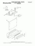 DOOR AND PANEL PARTS Diagram and Parts List for KUDE70FVPA2  KitchenAid Dishwasher