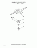 LOWER WASHARM PARTS Diagram and Parts List for DU1345XTVB2  Whirlpool Dishwasher