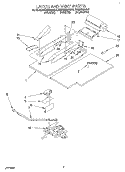 LATCH AND VENT Diagram and Parts List for KEBS208AWH0  KitchenAid Wall Oven