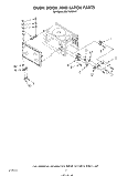 OVEN DOOR AND LATCH Diagram and Parts List for MW1500XS0  Whirlpool Microwave