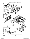 COOKTOP AND CONTROL, LIT/OPTIONAL Diagram and Parts List for RF366BXVN3  Whirlpool Range