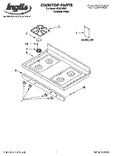 COOKTOP PARTS Diagram and Parts List for IGS326RD2  Inglis Range