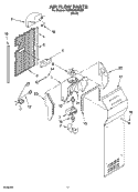 AIR FLOW PARTS Diagram and Parts List for 6GD5SHQXKB01  Whirlpool Refrigerator