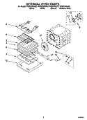 INTERNAL OVEN PARTS Diagram and Parts List for YKEHC309JB2  KitchenAid Microwave Oven Combo