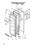 REFRIGERATOR DOOR Diagram and Parts List for RS20CKXZW00  Roper Refrigerator