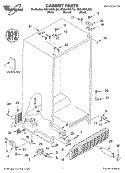 CABINET, LITERATURE Diagram and Parts List for GD2LHGXLT03  Whirlpool Refrigerator