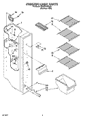 FREEZER LINER PARTS Diagram and Parts List for 5ED2FHKXRL03  Whirlpool Refrigerator