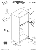 CABINET PARTS Diagram and Parts List for ET8GTKXKT01  Whirlpool Refrigerator