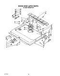 DOOR AND LATCH Diagram and Parts List for KUDA220TWH1  KitchenAid Dishwasher