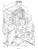 TUB , LITERATURE AND OPTIONAL Diagram and Parts List for DU9903XL0  Whirlpool Dishwasher
