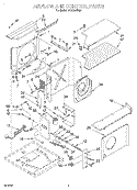 AIR FLOW AND CONTROL Diagram and Parts List for ACQ294XG0  Whirlpool Air Conditioner