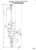 BRAKE AND DRIVE TUBE Diagram and Parts List for 8LSP8245AN2  Whirlpool Washer