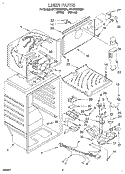 LINER Diagram and Parts List for RT18HDXDN01  Roper Refrigerator