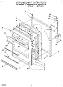 REFRIGERATOR DOOR Diagram and Parts List for RT18BMXAW00  Roper Refrigerator