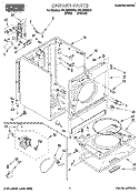 SECTION Diagram and Parts List for REL4636BW2  Roper Dryer