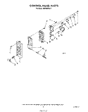CONTROL PANEL Diagram and Parts List for MW3600XS0  Whirlpool Microwave