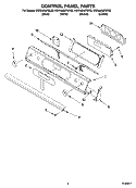 CONTROL PANEL PARTS Diagram and Parts List for KGRA806PBT02  KitchenAid Range