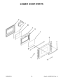 LOWER DOOR PARTS Diagram and Parts List for YGGE390LXS03  Whirlpool Range