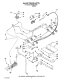 MANIFOLD PARTS Diagram and Parts List for GW399LXUQ07  Whirlpool Range