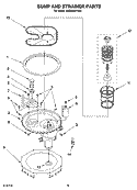 SUMP AND STRAINER PARTS Diagram and Parts List for KIDS42EPSS1  KitchenAid Dishwasher