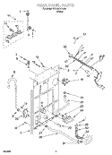 REAR PANEL PARTS Diagram and Parts List for GCAM2701JQ0  Whirlpool Washer