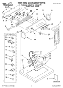 TOP AND CONSOLE, LIT/OPTIONAL Diagram and Parts List for LGQ9557KT0  Whirlpool Dryer