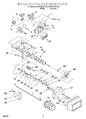 MOTOR AND ICE CONTAINER Diagram and Parts List for 4KSRS25QFA02  KitchenAid Refrigerator