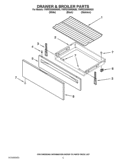 DRAWER & BROILER PARTS Diagram and Parts List for YWFE330W0AW0  Whirlpool Range