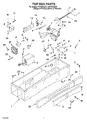 TOP BOX Diagram and Parts List for PVWC600JY0  Whirlpool Cabinet