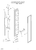 FREEZER DOOR Diagram and Parts List for KSRP22KDWH01  KitchenAid Refrigerator
