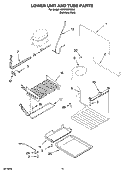 LOWER UNIT AND TUBE PARTS Diagram and Parts List for KBRP36FMS02  KitchenAid Refrigerator