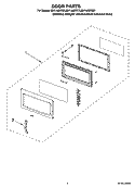DOOR PARTS Diagram and Parts List for MH1160XSD0  Whirlpool Microwave